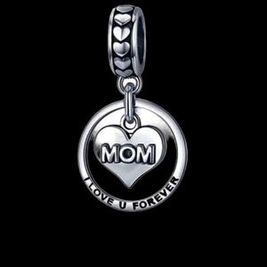 Charm Mom I Love You Forever Heart Charm
